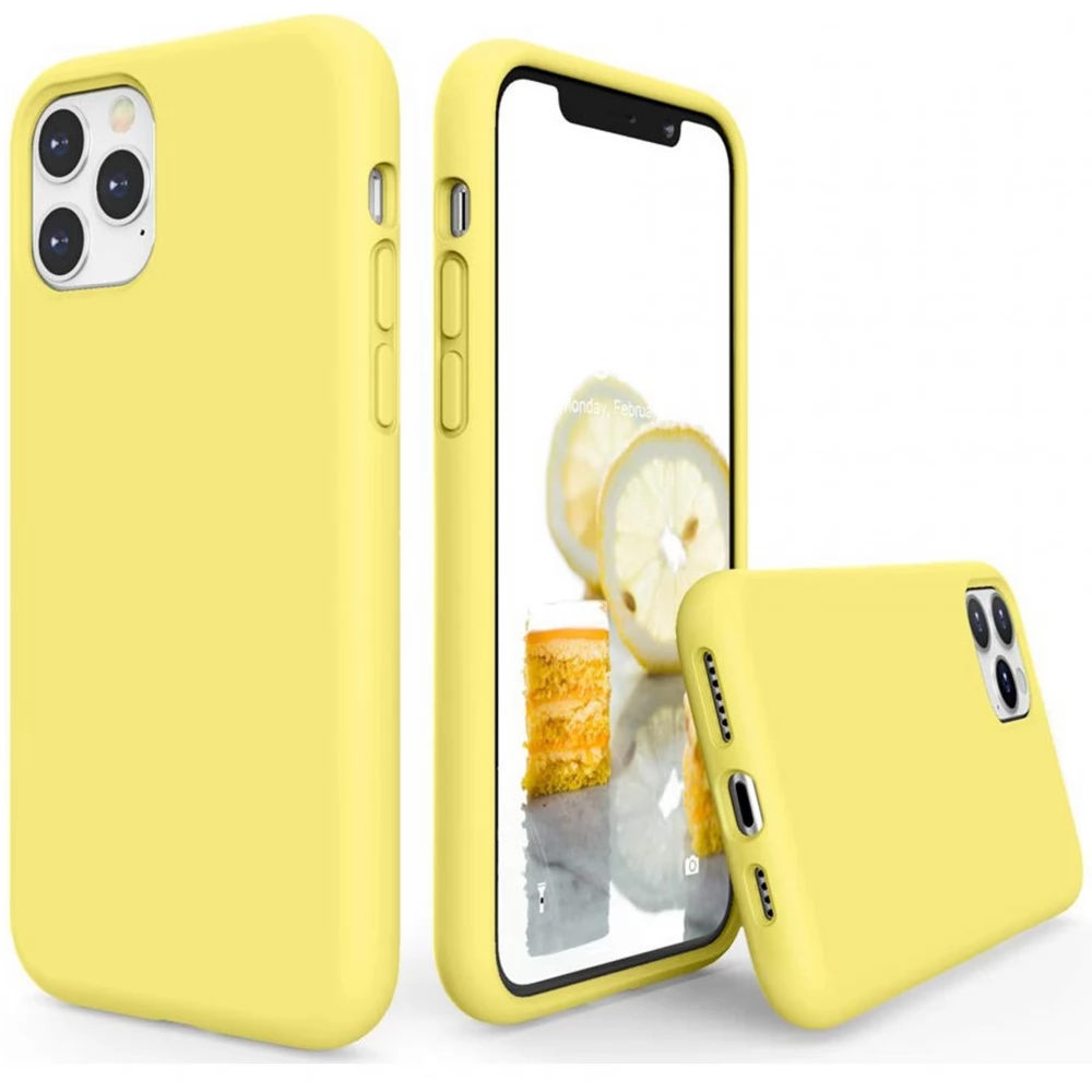 WOOZE Liquid Silica Gel szilikon tok Apple iPhone 16 Plus sárga