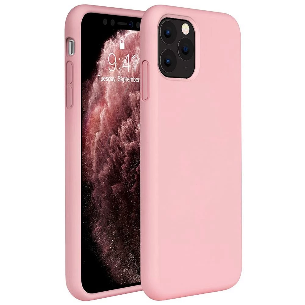 WOOZE Liquid Silica Gel szilikon tok iPhone 11 Pro Max rózsaszín
