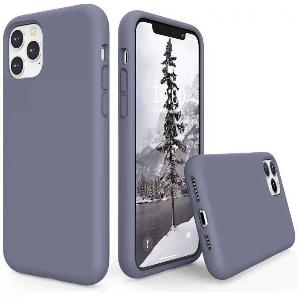 WOOZE Liquid Silica Gel szilikon tok iPhone 14 Plus leander-szürke