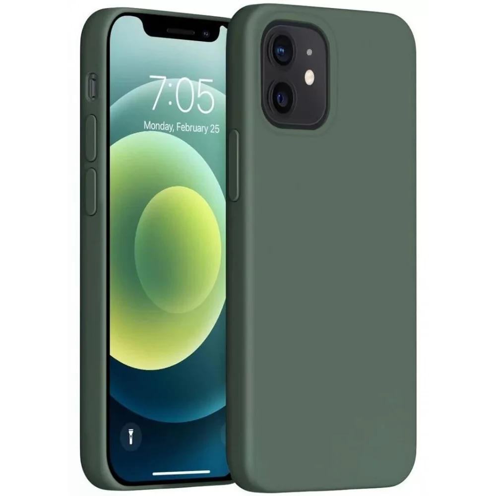 WOOZE Liquid Silica Gel szilikon tok Xiaomi Redmi 9T sötétzöld