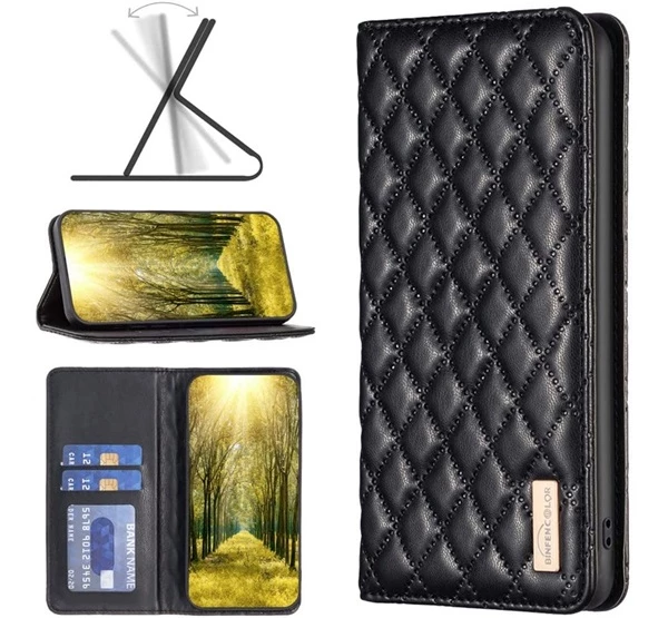 WOOZE Oppo A16 / A16s / A54s / A56 5G oldalra nyíló tok fekete