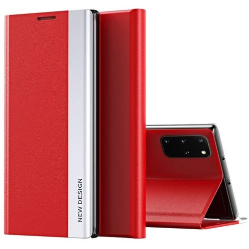 WOOZE Silver Line oldalra nyíló tok stand Apple iPhone 16e piros