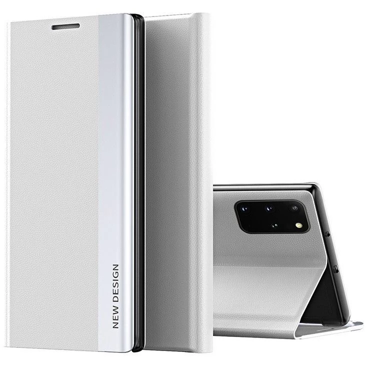 WOOZE Silver Line Oldalra nyíló tok stand Samsung Galaxy S23 FE szürke