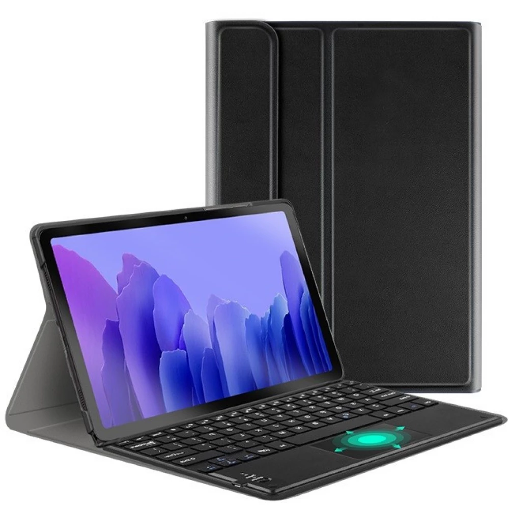 WOOZE Simple Touch Bluetooth billentyűzetes mappa tok Touch Pad mágneses rögzítés Samsung Galaxy Tab S9 Ultra 14.6 fekete