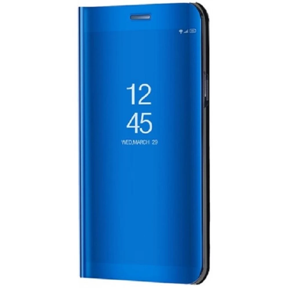 WOOZE Smart View Cover oldalra nyíló tok hívás mutatóval Apple iPhone 15 Plus kék (utángyártott)