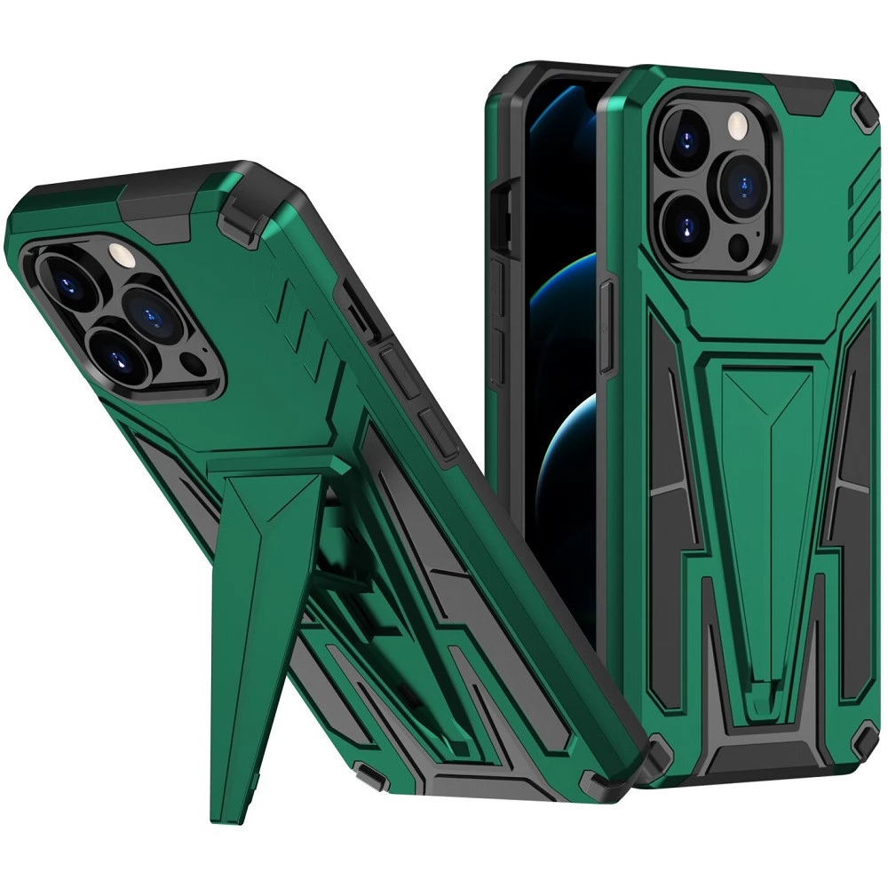 WOOZE Supportive Care ütésálló hátlap kitámasztóval iPhone 14 Pro zöld