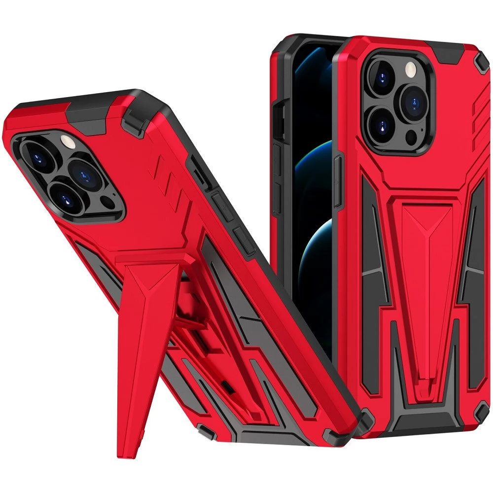 WOOZE Supportive Care ütésálló hátlap kitámasztóval Samsung Galaxy A03 Core piros