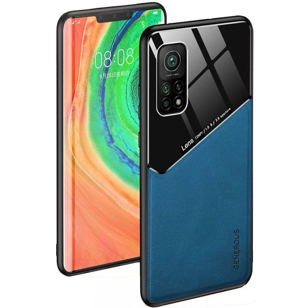 WOOZE Texture szilikon-bőr mágneses hátlaptok Samsung Galaxy A42 5G kék