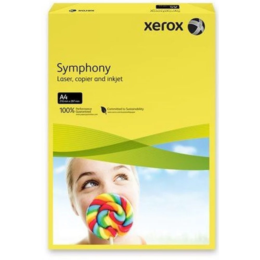 XEROX A4/80 g Symphony másolópapír intenzív citrom