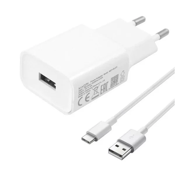 XIAOMI Mi Power Adapter Hálózati töltő 2000 mAh 10W + USB Type C kábel fehér