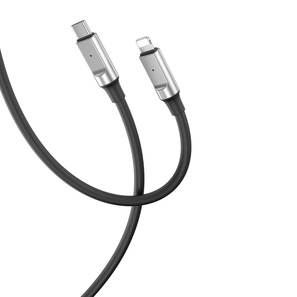 XO USB 2.0 Type C Lightning Töltő/adat Fekete 1m NB-Q252B