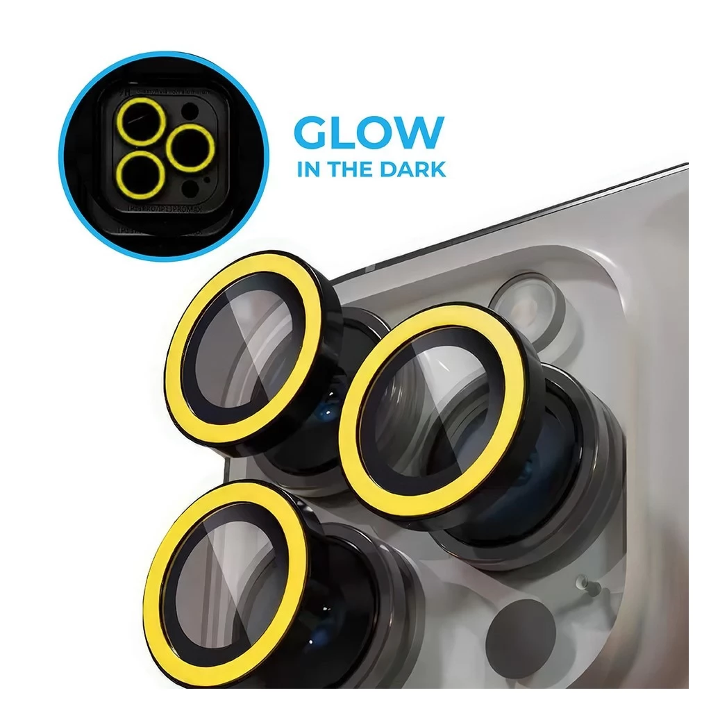 XPRO Luminous Prémium Hátsó kameravédő üveg Iphone 15 Pro/15 Pro Max narancssárga