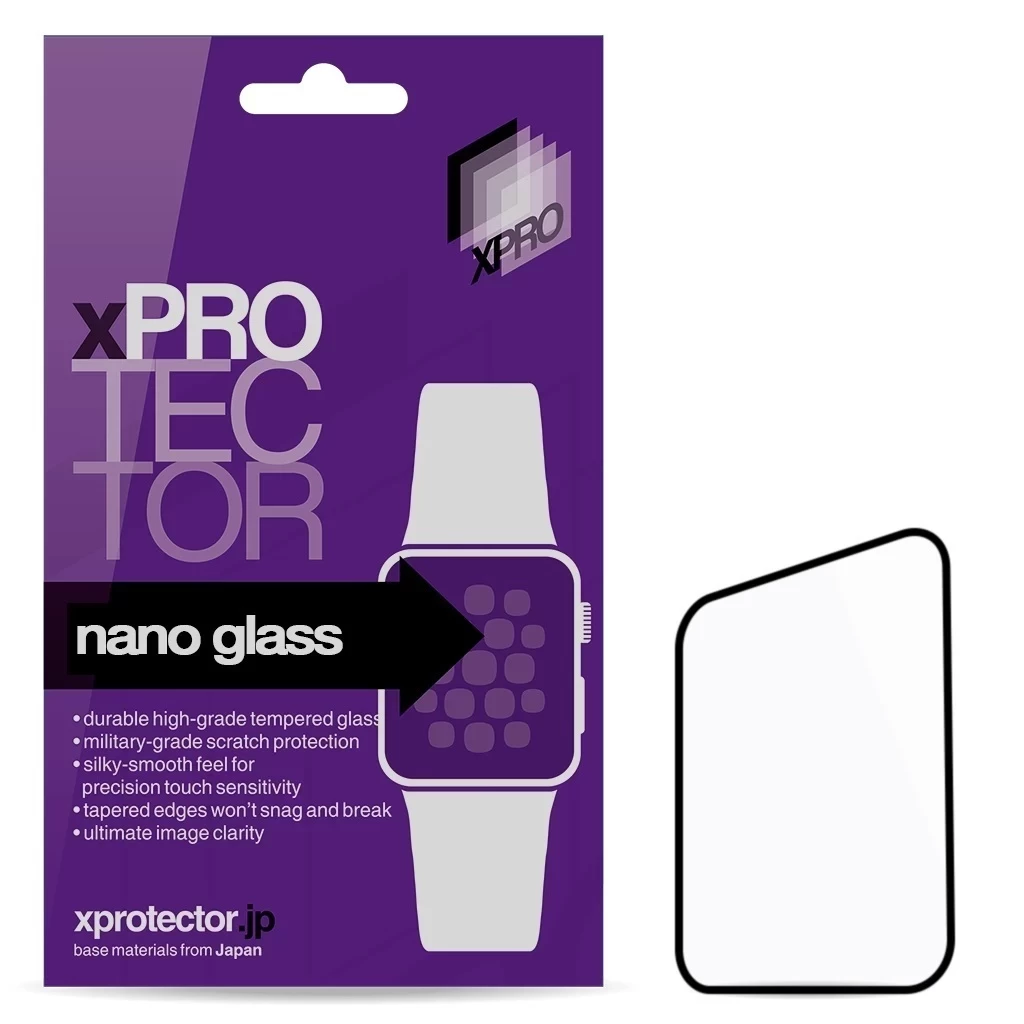 XPRO ™ Nano Glass kijelzővédő fekete kerettel Apple Watch S10 42mm készülékhez