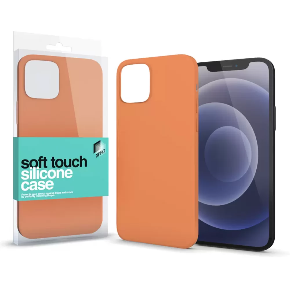 XPRO Soft Touch Silicon Case iPhone 15 Pro Max narancssárga