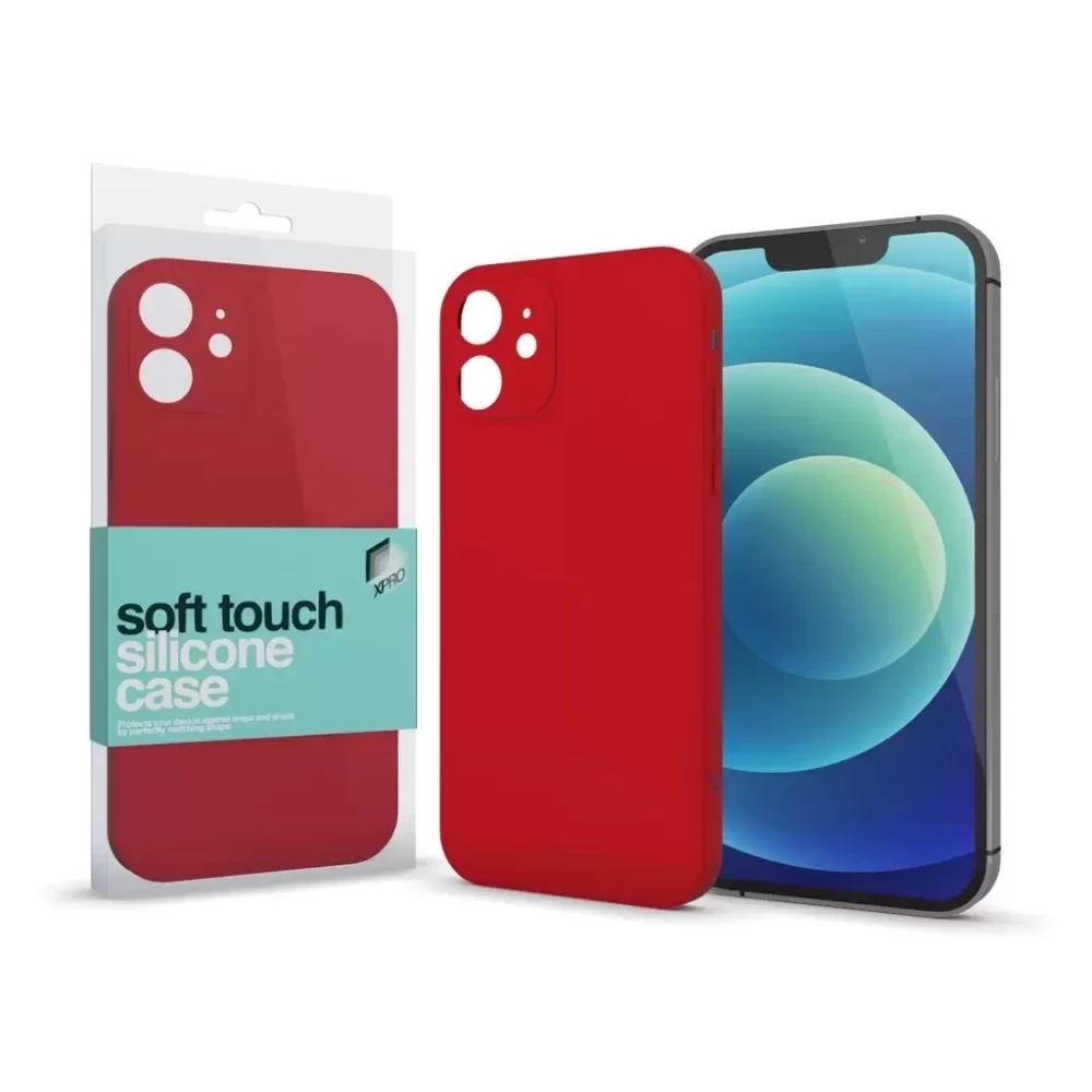 XPRO Soft Touch Silicone Case Slim Xiaomi Recmi 12C piros
