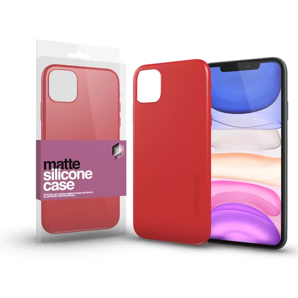 XPRO Szilikon matte tok ultra vékony korallpiros Apple iPhone 11 Pro Max készülékhez