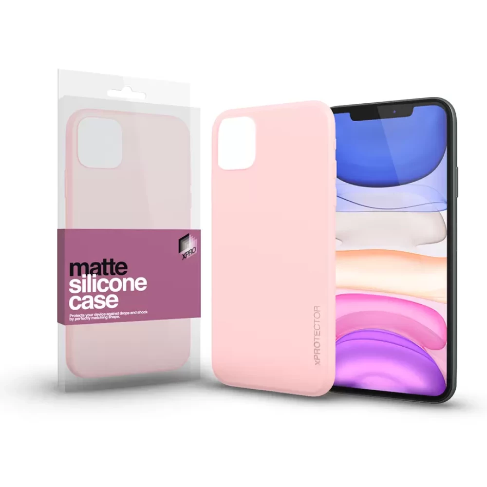 XPRO Szilikon matte tok ultra vékony Púder pink Apple iPhone 11 Pro Max készülékhez