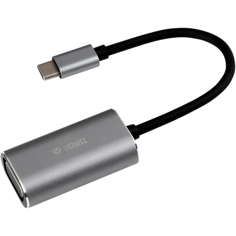 YENKEE USB 2.0 Type C VGA/D-Sub Átalakító Szürke 20cm YTC 011