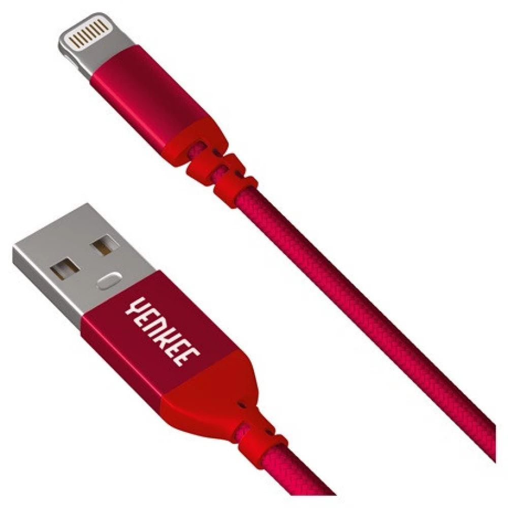 YENKEE USB Lightning Töltő/adatkábel Piros 1m YCU 611 RD