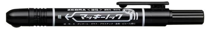 ZEBRA Mckie Retractable Alkoholos marker 1.3 mm nyomógombos fekete