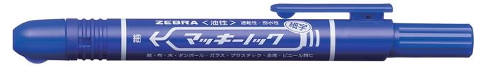 ZEBRA Mckie Retractable Alkoholos marker 1.3 mm nyomógombos kék