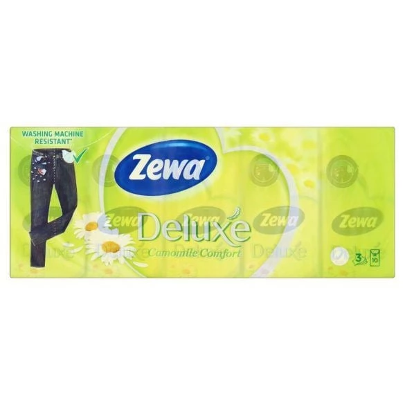 ZEWA Deluxe Camomile 3 rétegű zsebkendő 10x10 db