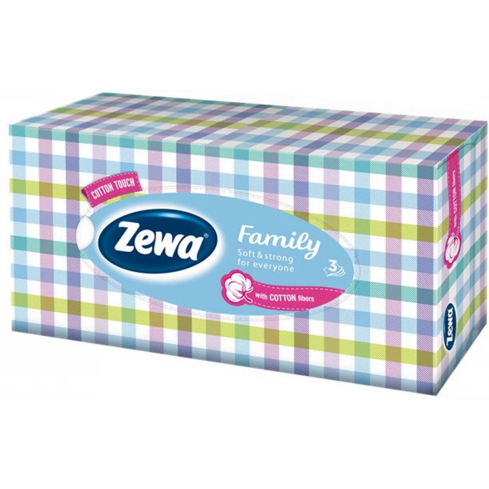 ZEWA dobozos papírzsebkendő 3 rétegű 90 db Soft&Strong