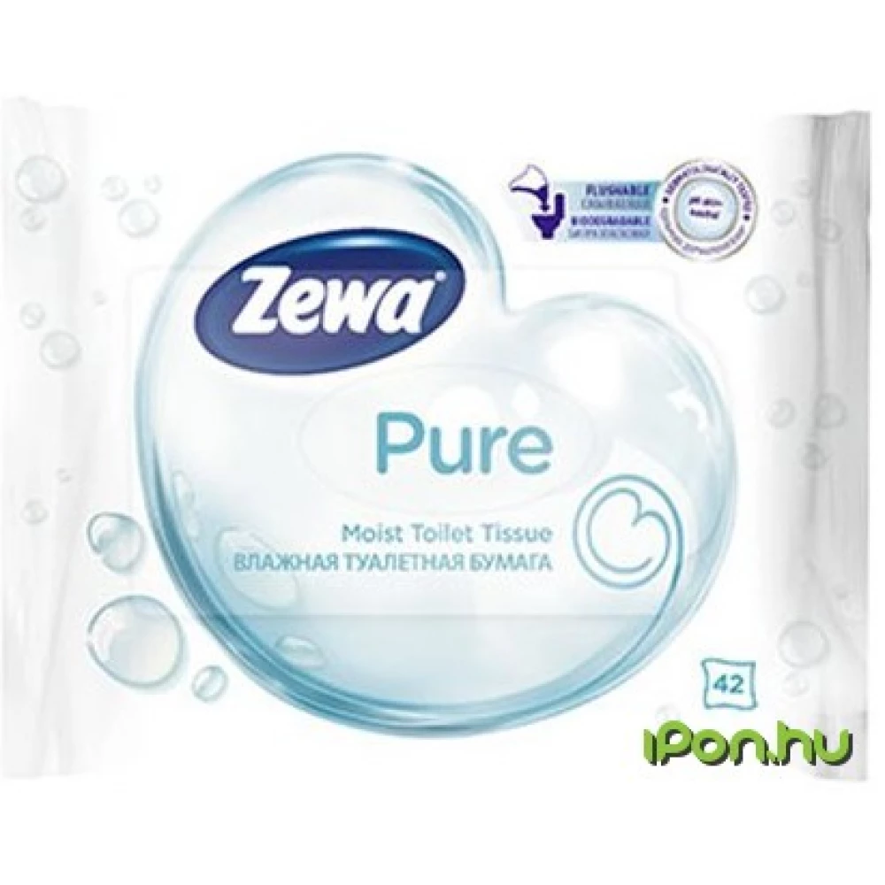 ZEWA Toalettpapír nedves 42db pure