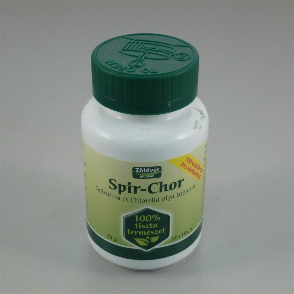Zöldvér spir-chor alga tabletta 100% 60+18db 78 db