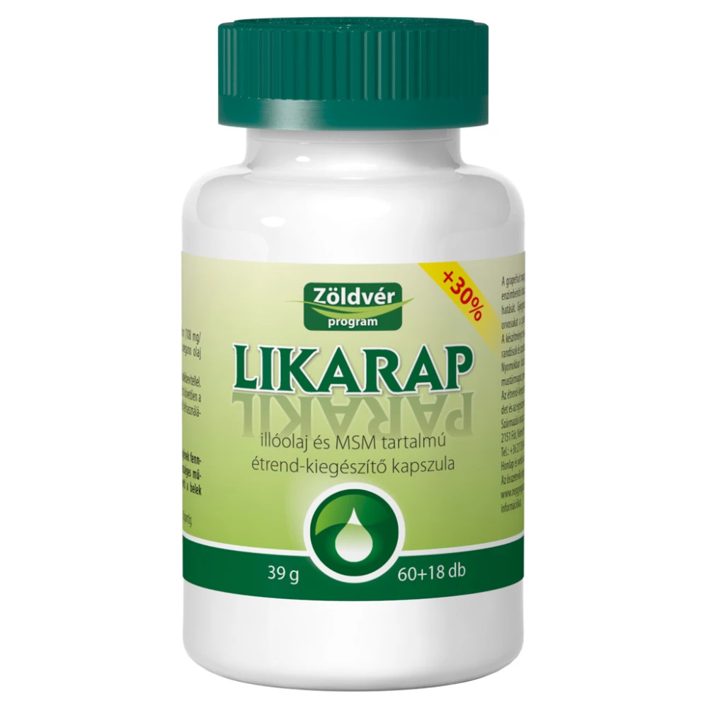 ZÖLDVÉR Zöldvér likarap kapszula 60+18db 78 db