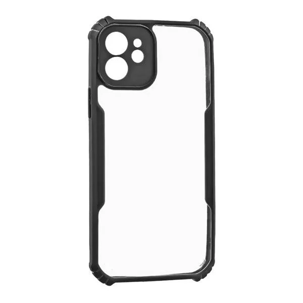 ZONE Anti-Drop szilikon-akril hátlaptok Apple iPhone 12 Pro átlátszó-fekete