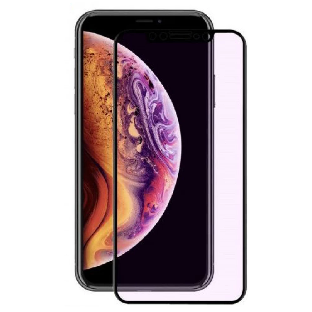 ZONE Apple iPhone XR / 11 Kijelzővédő fólia ütésálló fólia (az íves részre is!) Tempered Glass (edzett üveg) fekete