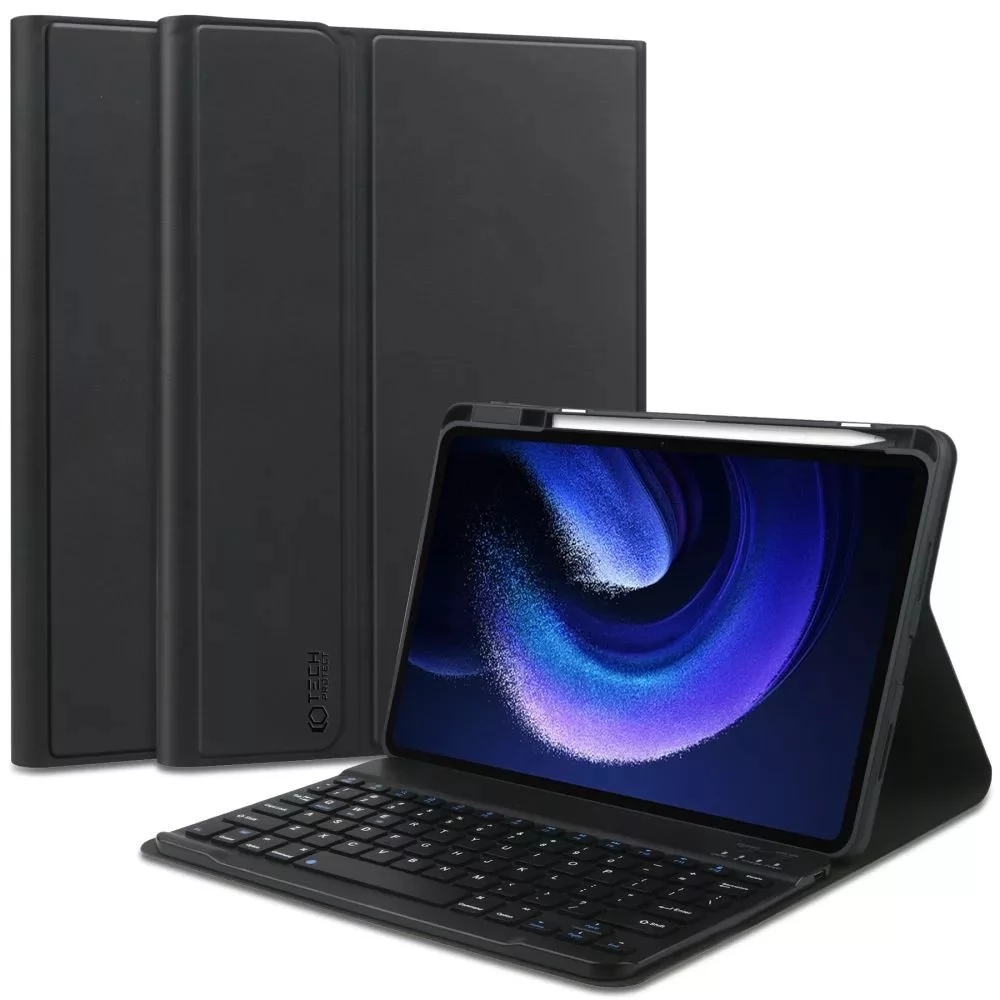 ZONE Bluetooth billentyűzetes mappa tok érintőceruza tartó Xiaomi Pad 6 (11.0) / Pad 6 Pro (11.0) fekete