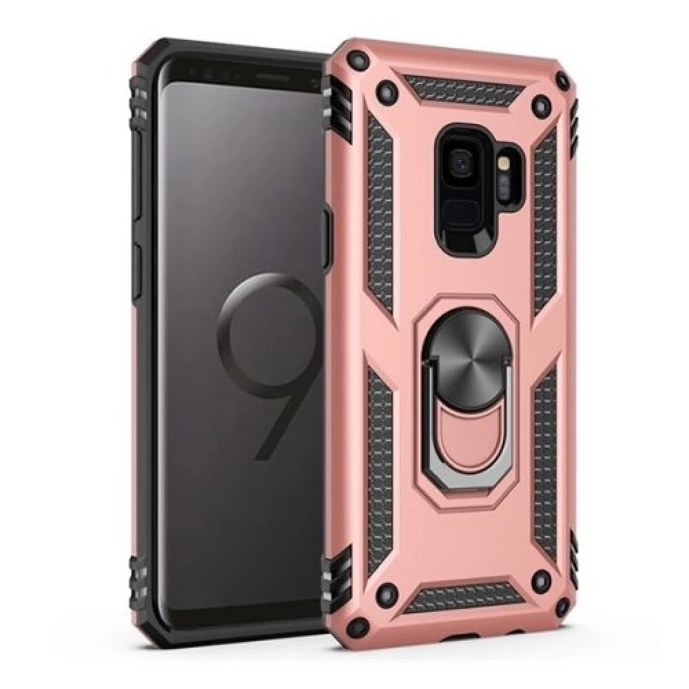 ZONE Defender fémhatású műanyag hátlap Samsung Galaxy S9 vörösarany