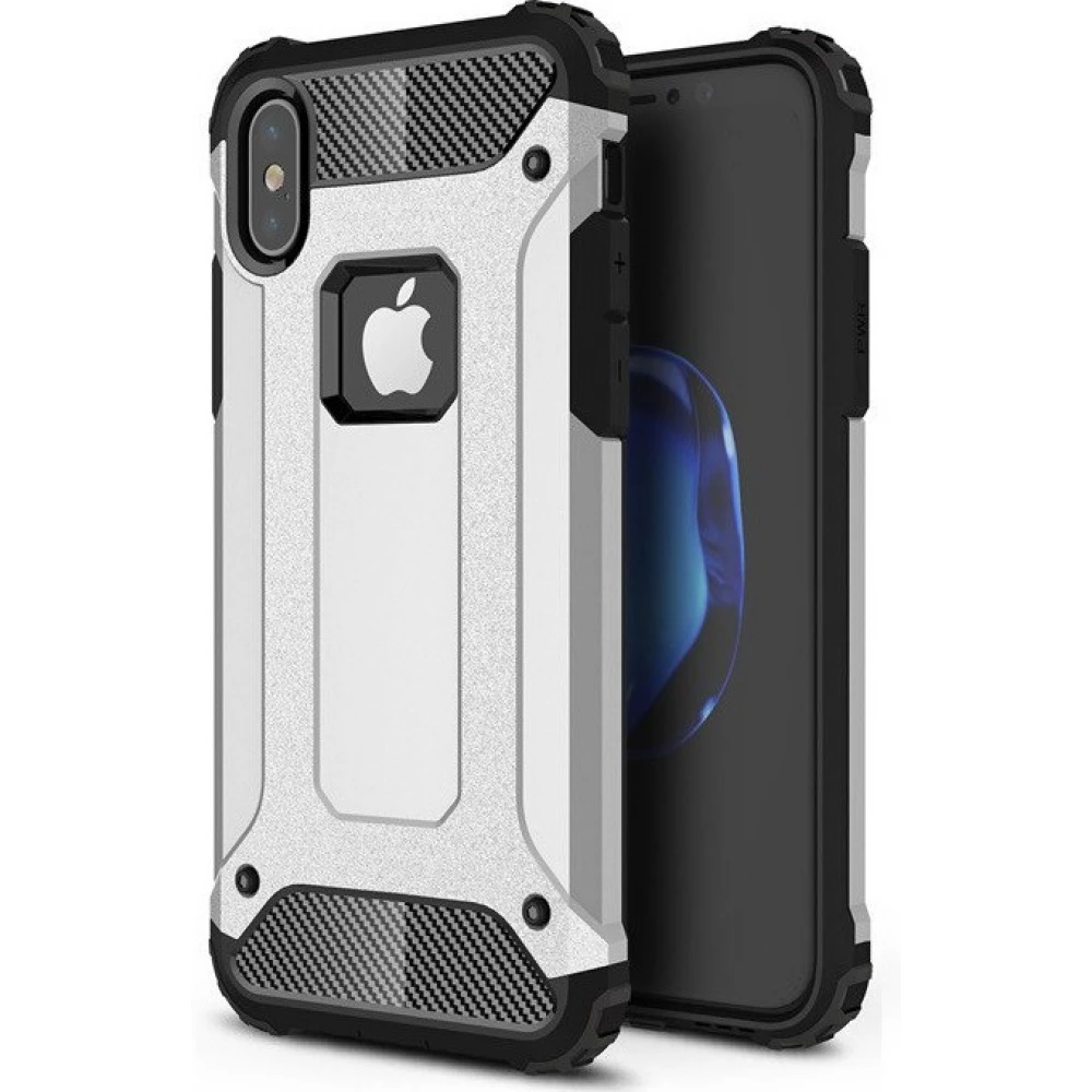 ZONE Defender fémhatású műanyag hátlap Xiaomi Redmi Note 9 5G ezüst