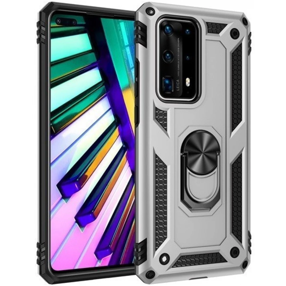ZONE Defender közepes ütésálló hátlap telefon gyűrű Xiaomi Redmi K30/K30 G ezüst