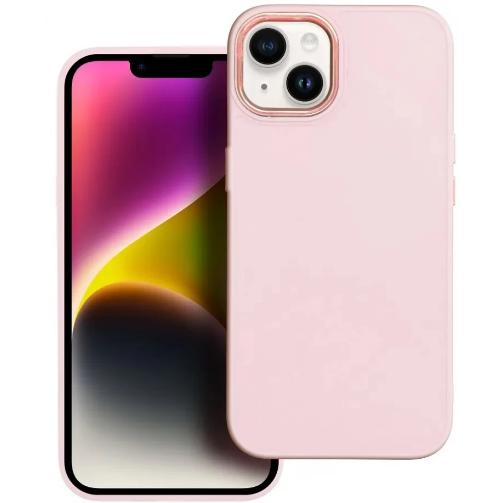ZONE Frame Case szilikon tok fémhatású kamera keret Xiaomi Redmi 9C / 9C NFC rózsaszín
