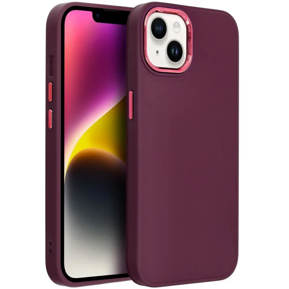 ZONE Frame Case szilikon tok fémhatású kamera keret Xiaomi Redmi Note 13 5G lila