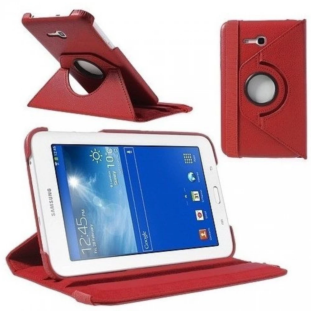 ZONE Galaxy Tab 3 Lite 7.0 SM-T110 mappa tok elforgatható piros
