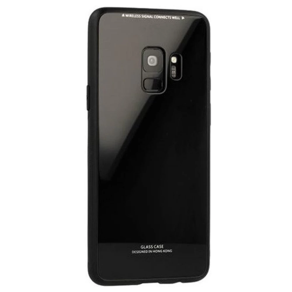 ZONE Glass Case Szilikon védőkeret üveg hátlap iPhone 11 Pro Max fekete