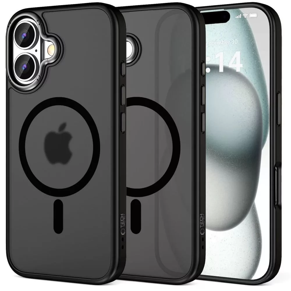 ZONE MagEdge MagSafe műanyag hátlaptok iPhone 16 fekete-átlátszó