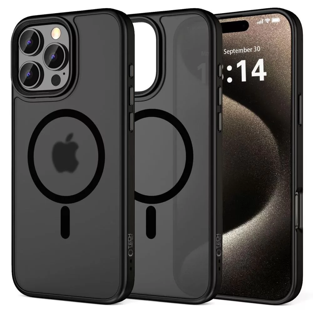 ZONE Magmat Magsafe műanyag hátlaptok Apple iPhone 16 Pro Max fekete-szürke