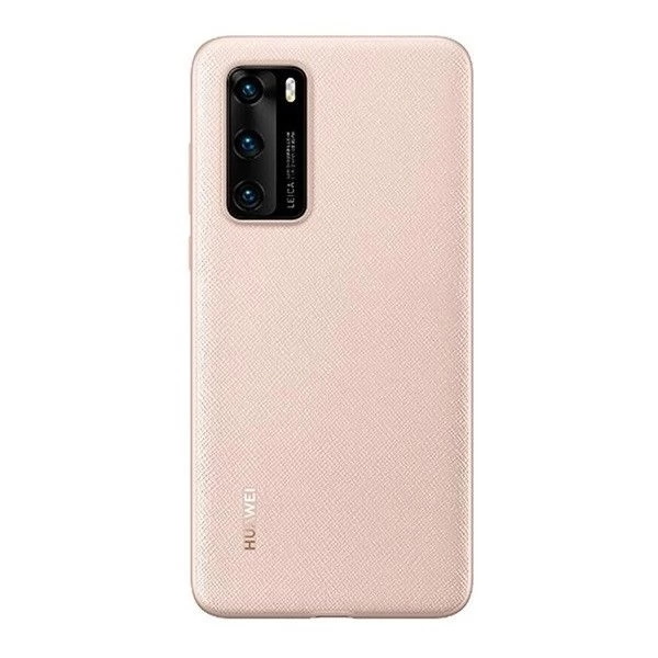 ZONE Műanyag hátlap textil mintás Huawei P40 rózsaszín