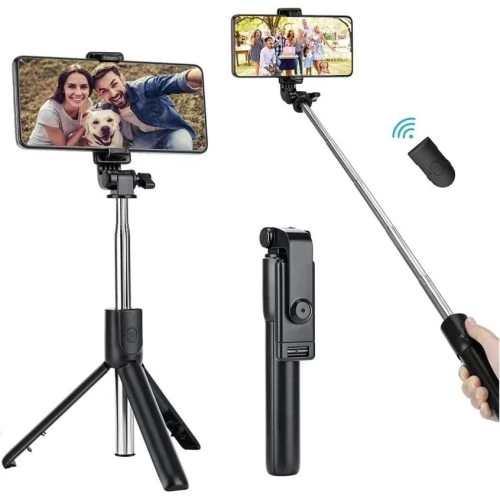 ZONE Prémium selfie bot R1 19-70cm 360°-ban forgatható exponáló gomb/bluetooth fekete