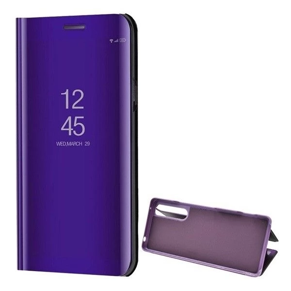 ZONE Smart View Cover Oldalra nyíló tok hívás mutatóval Sony Xperia 1 II lila (utángyártott)