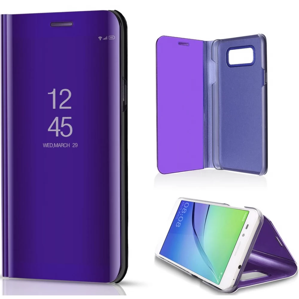ZONE Smart View Cover Oldalra nyíló tok hívás mutatóval Xiaomi 11T / 11T Pro lila (utángyártott)