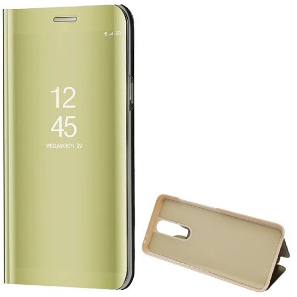 ZONE Smart View Cover Oldalra nyíló tok hívás mutatóval Xiaomi Redmi K30/K30 5G arany