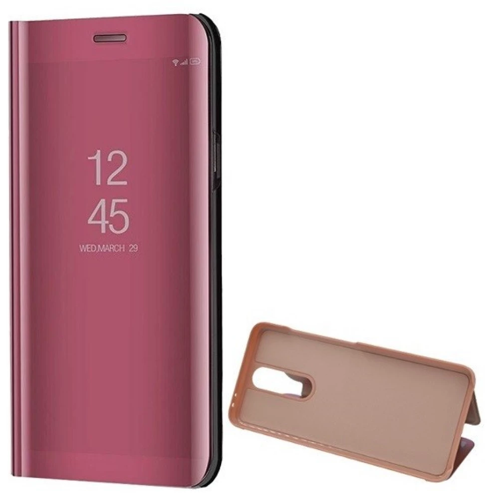 ZONE Smart View Cover Oldalra nyíló tok hívás mutatóval Xiaomi Redmi K30/K30 5G vörösarany