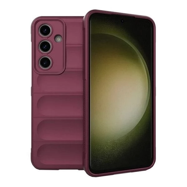 ZONE Szilikon tok 3D minta Samsung Galaxy S24 FE bordó