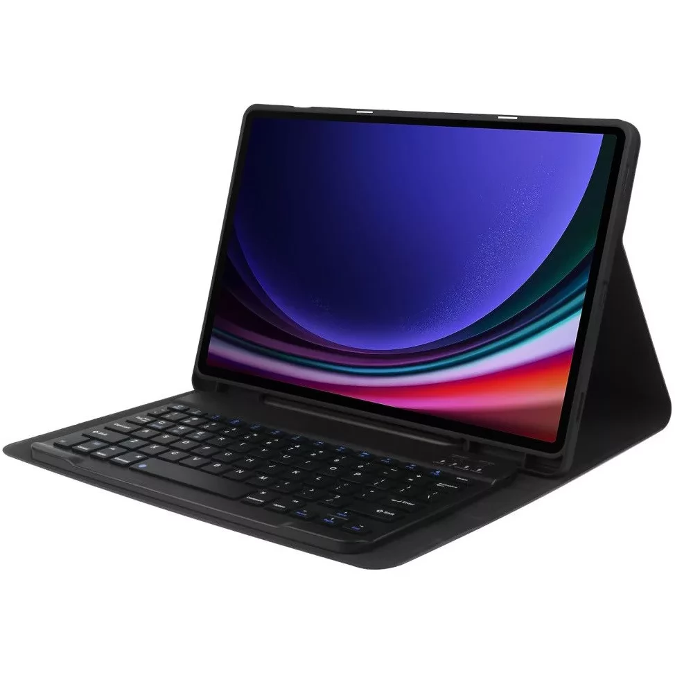 ZONE TP SC Pen Holder + Keyboard Bluetooth billentyűzetes mappa tok érintőceruza tartó érintőceruza nélkül Samsung Galaxy Tab S9 Plus 12.4 / Tab S10 Plus 12.4 fekete